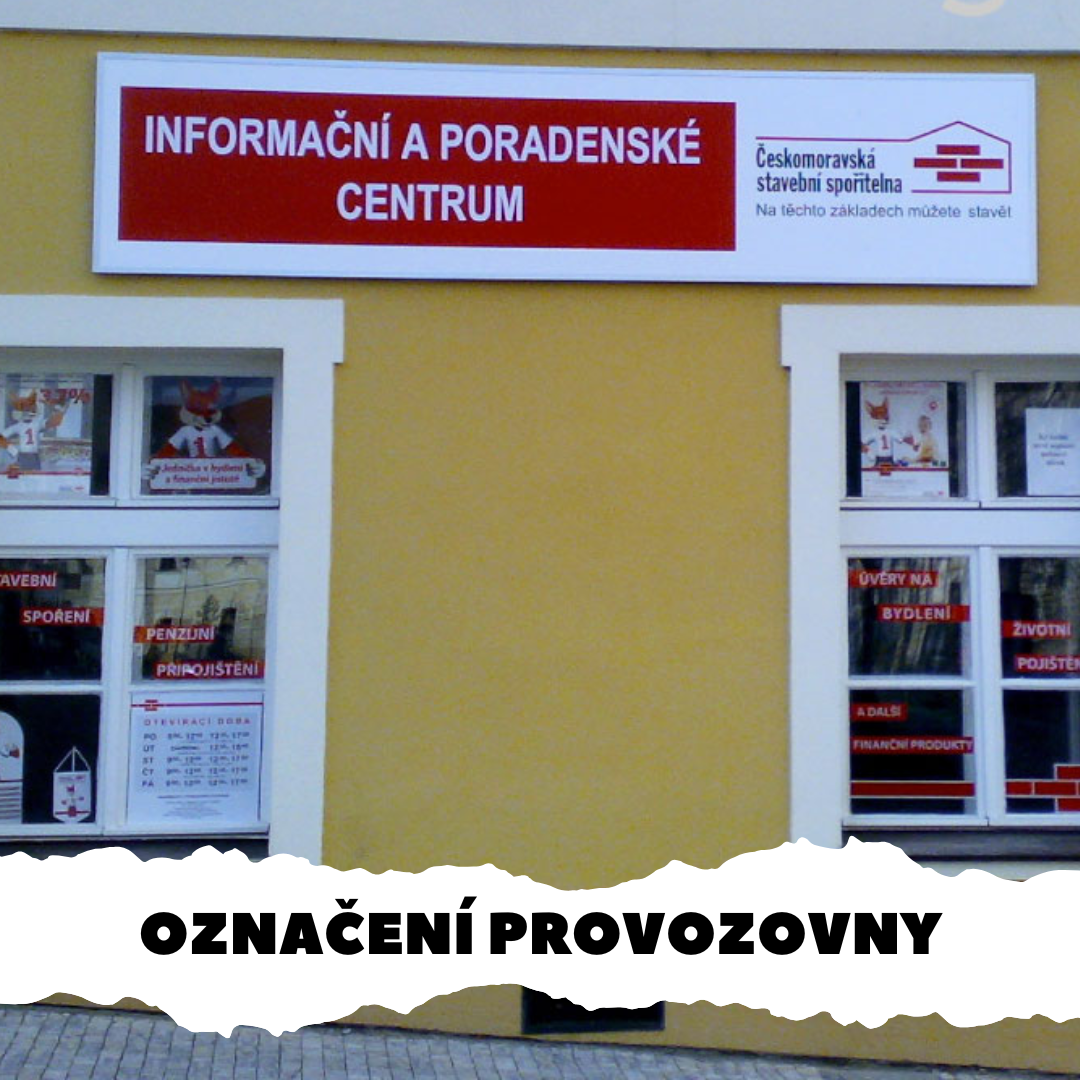 OZNAČENÍ PROVOZOVNY